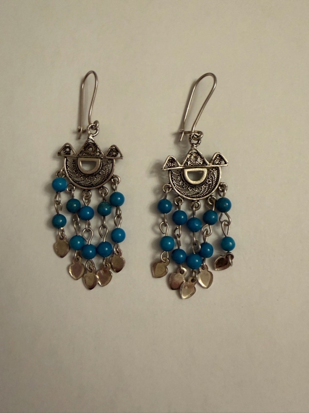 Handmade Sterling Silver Bohemian Bead Chandelier Earrings